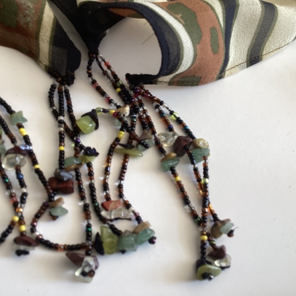 Pure silk sheer poncho/cover up. One size. Multi coloured. - Picture 5 of 5